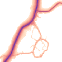 Daytime road noise heatmap for NN11 3AL