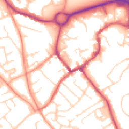 Daytime road noise heatmap for NN11 4AG