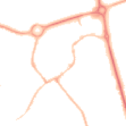 Night-time road noise heatmap for NN11 4DR