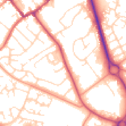 Daytime road noise heatmap for NN11 4EB