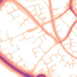 Daytime road noise heatmap for NN11 4FW