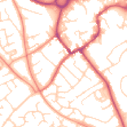 Daytime road noise heatmap for NN11 4GN