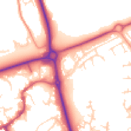 Daytime road noise heatmap for NN11 4GY
