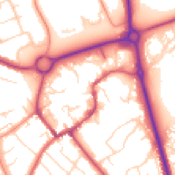 Daytime road noise heatmap for NN11 4HT