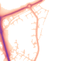 Daytime road noise heatmap for NN11 4JN