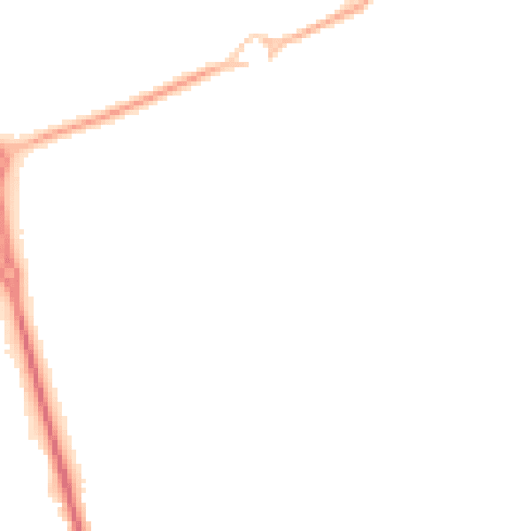 Night-time road noise heatmap for NN11 4JN