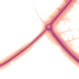 Daytime road noise heatmap for NN11 4WA
