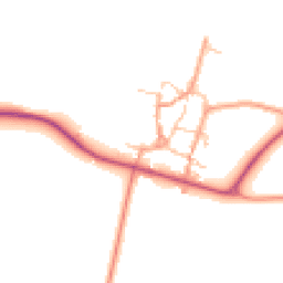 Daytime road noise heatmap for NN11 6JA