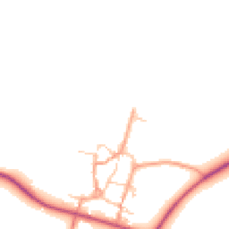 Daytime road noise heatmap for NN11 6JW