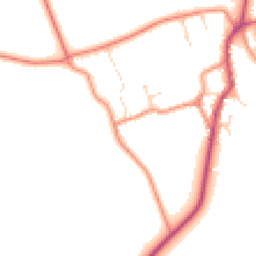 Daytime road noise heatmap for NN11 6UL