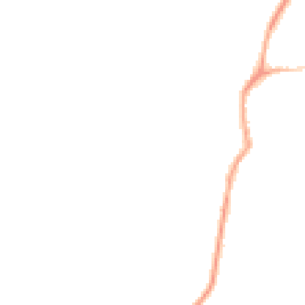 Night-time road noise heatmap for NN11 6UU