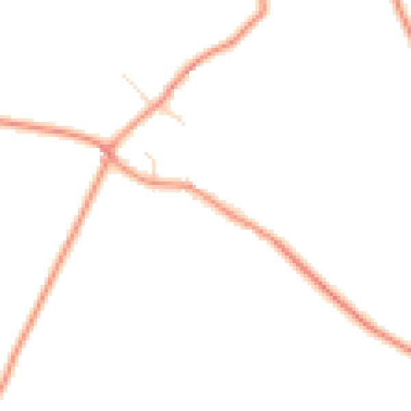 Daytime road noise heatmap for NN11 6XY