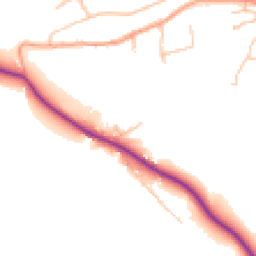 Daytime road noise heatmap for NN11 7AN