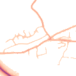 Daytime road noise heatmap for NN11 7HG