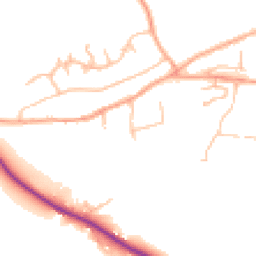Daytime road noise heatmap for NN11 7HH