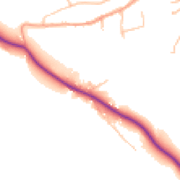 Daytime road noise heatmap for NN11 7JH