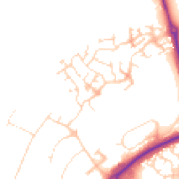 Daytime road noise heatmap for NN11 8BZ
