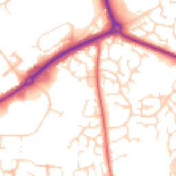 Daytime road noise heatmap for NN11 8SP
