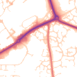 Daytime road noise heatmap for NN11 8ST