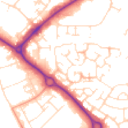 Daytime road noise heatmap for NN11 9BT