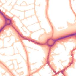 Daytime road noise heatmap for NN11 9DB