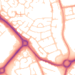 Daytime road noise heatmap for NN11 9DU