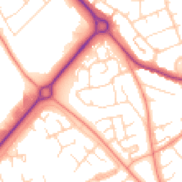 Daytime road noise heatmap for NN11 9ET