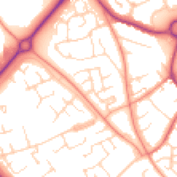 Daytime road noise heatmap for NN11 9HE