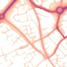 Daytime road noise heatmap for NN11 9HL
