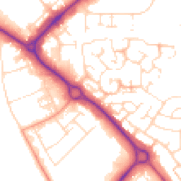Daytime road noise heatmap for NN11 9YW