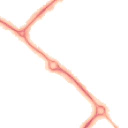 Night-time road noise heatmap for NN11 9YW