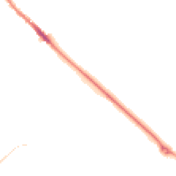 Night-time road noise heatmap for NN12 6AL