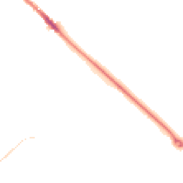 Night-time road noise heatmap for NN12 6AN