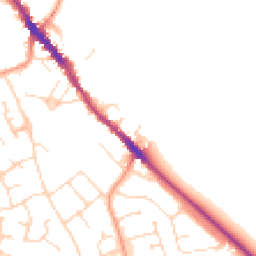 Daytime road noise heatmap for NN12 6AQ