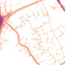 Daytime road noise heatmap for NN12 6JA