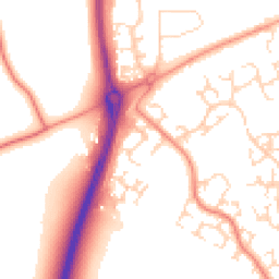 Daytime road noise heatmap for NN12 6JN