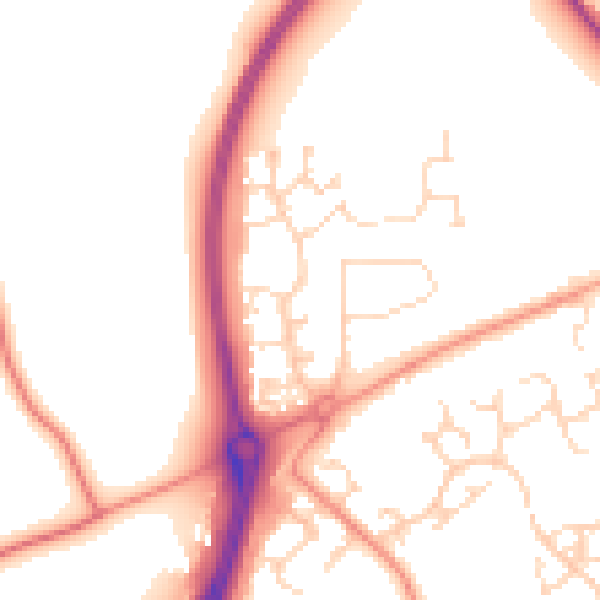 Daytime road noise heatmap for NN12 6YH