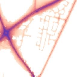 Daytime road noise heatmap for NN12 7AQ