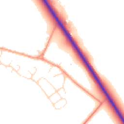 Daytime road noise heatmap for NN12 7BD