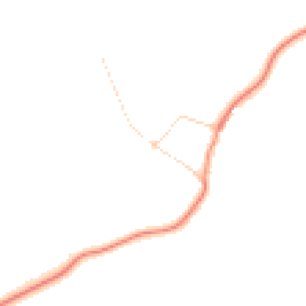 Daytime road noise heatmap for NN12 7LW