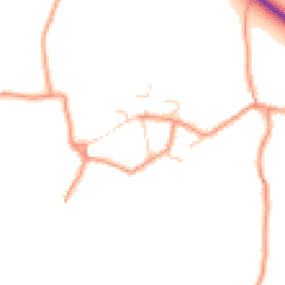 Daytime road noise heatmap for NN12 7NB