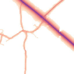 Daytime road noise heatmap for NN12 7NN