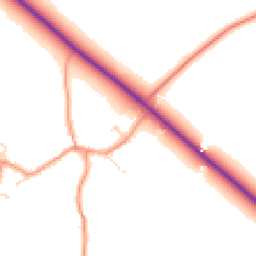 Daytime road noise heatmap for NN12 7NW