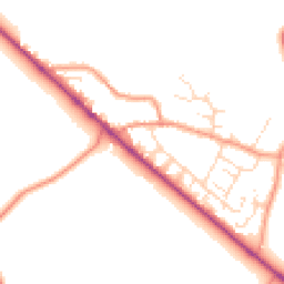 Daytime road noise heatmap for NN12 7PE