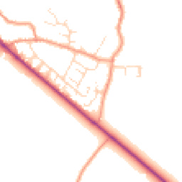 Daytime road noise heatmap for NN12 7PS