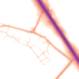 Daytime road noise heatmap for NN12 7TL