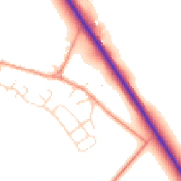 Daytime road noise heatmap for NN12 7TN