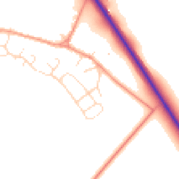 Daytime road noise heatmap for NN12 7TP