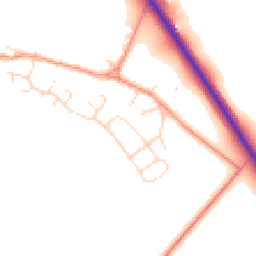 Daytime road noise heatmap for NN12 7TR
