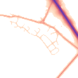 Daytime road noise heatmap for NN12 7TS